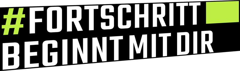 rocDesign Slogan - Fortschritt beginnt mit dir - für Karriere