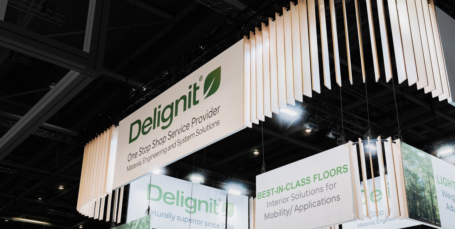 Delignit exhibition stand at IAA Transportation 2026 in Hanover by rocDesign – detail view 5 Delignit exhibition stand at IAA Transportation 2026 in Hanover by rocDesign – detail view 5
