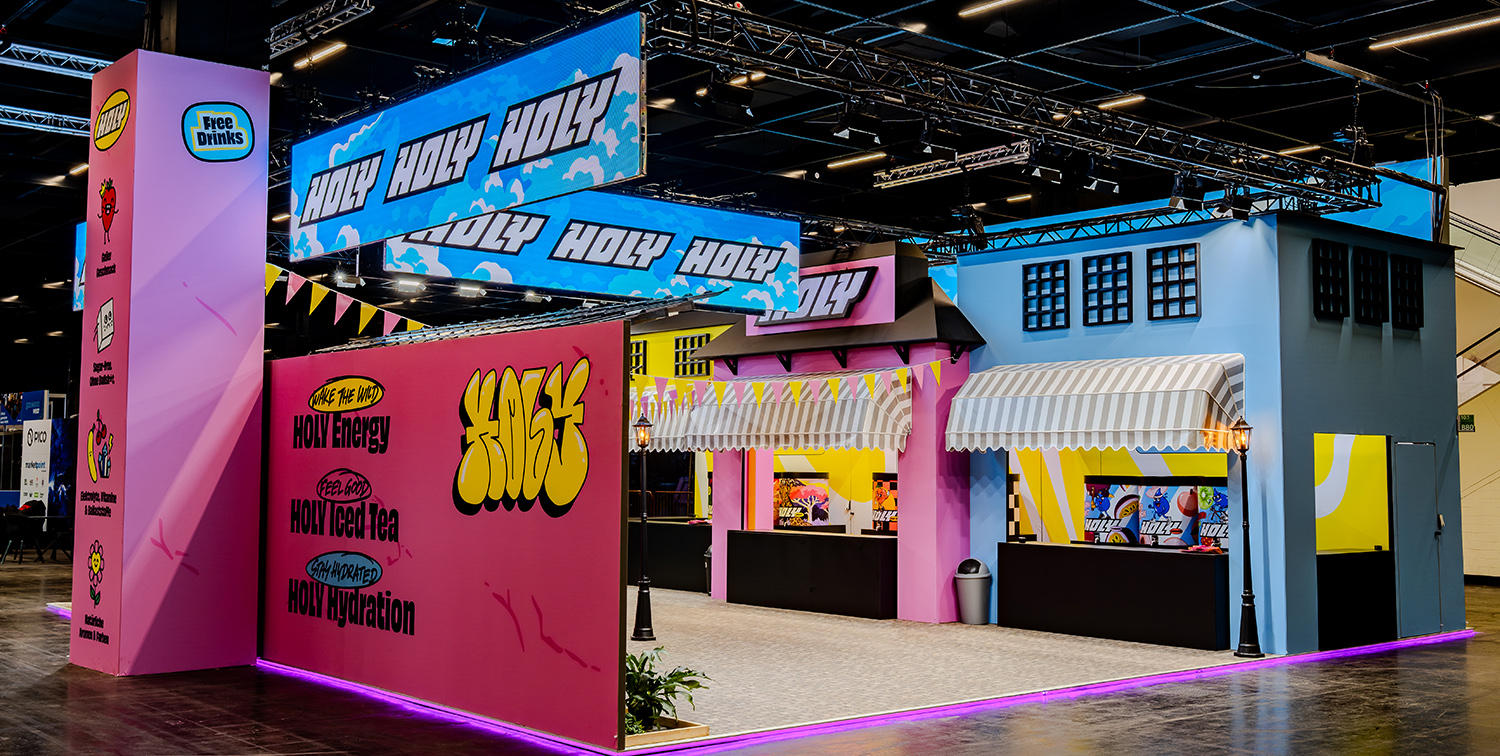 HOLY exhibition stand at gamescom 2026 in Cologne by rocDesign