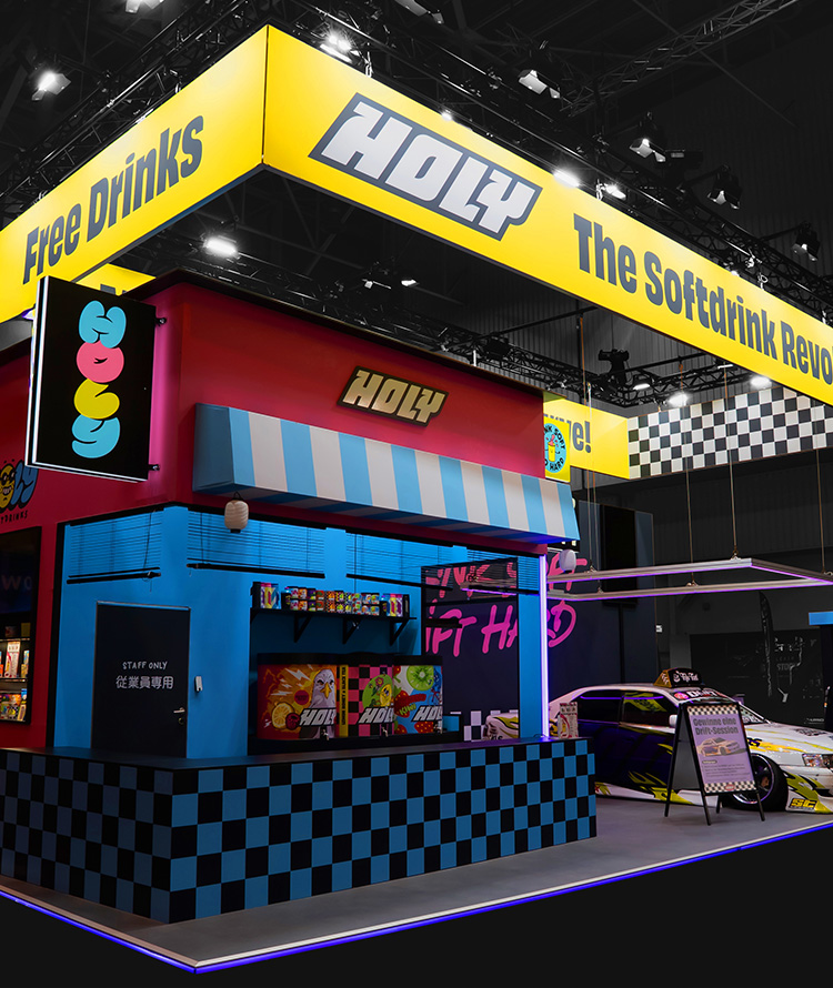 rocDesign Messebau Projekt - Holy Softdrinks