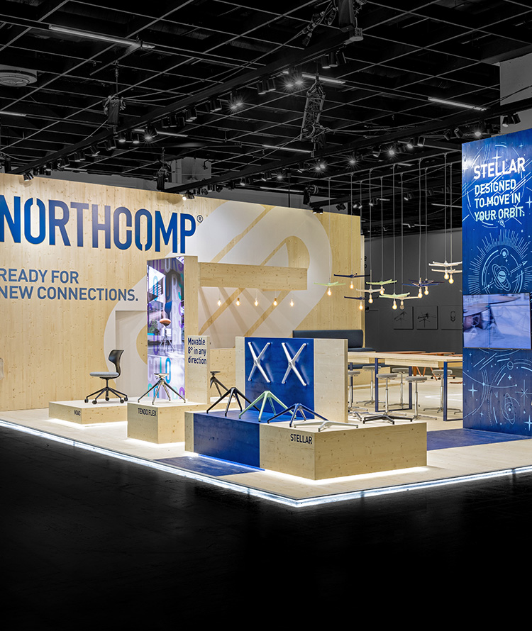 Northcomp Messestand auf der Interzum 2025 von rocDesign